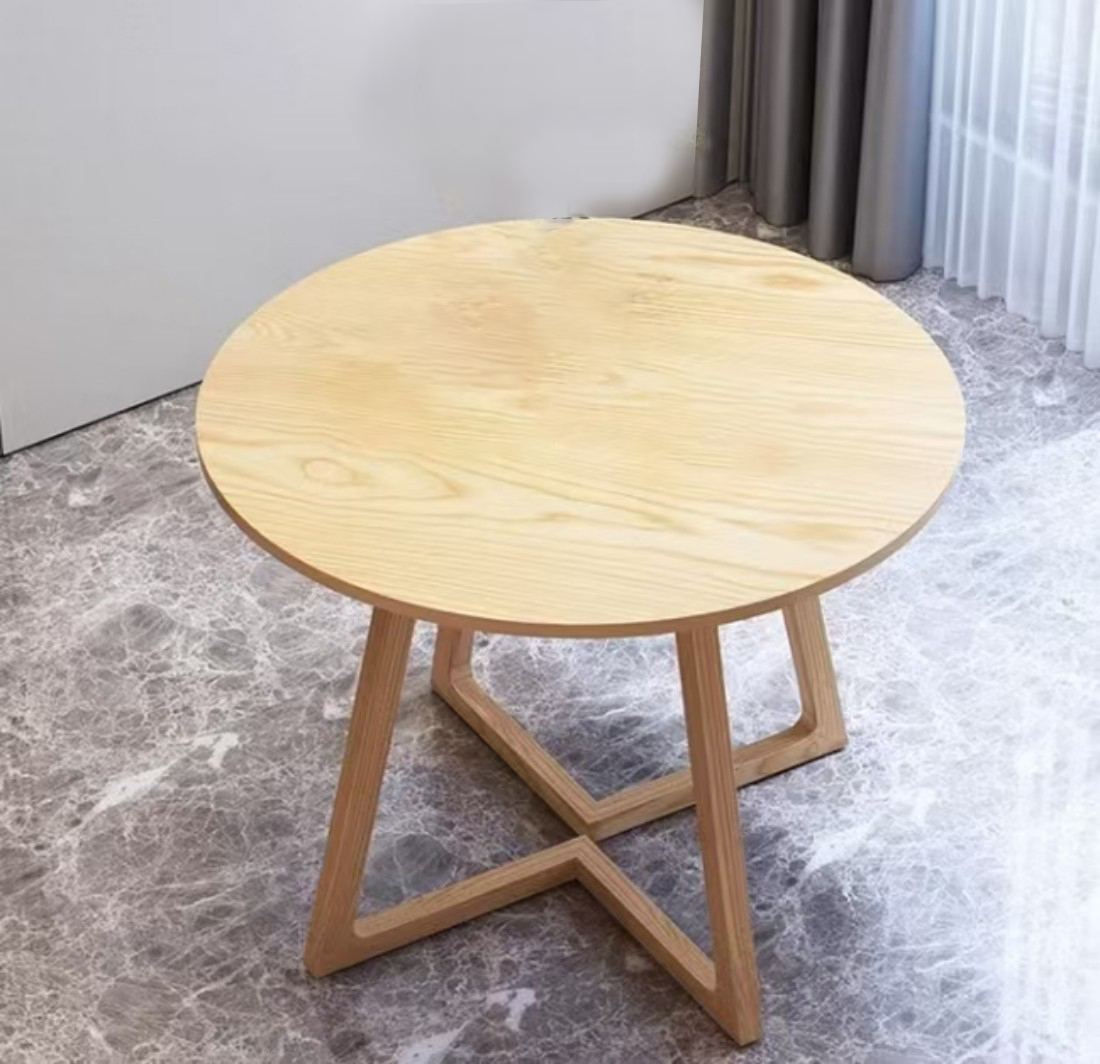 惠美红 圆茶几 原木色 HMCJ-001