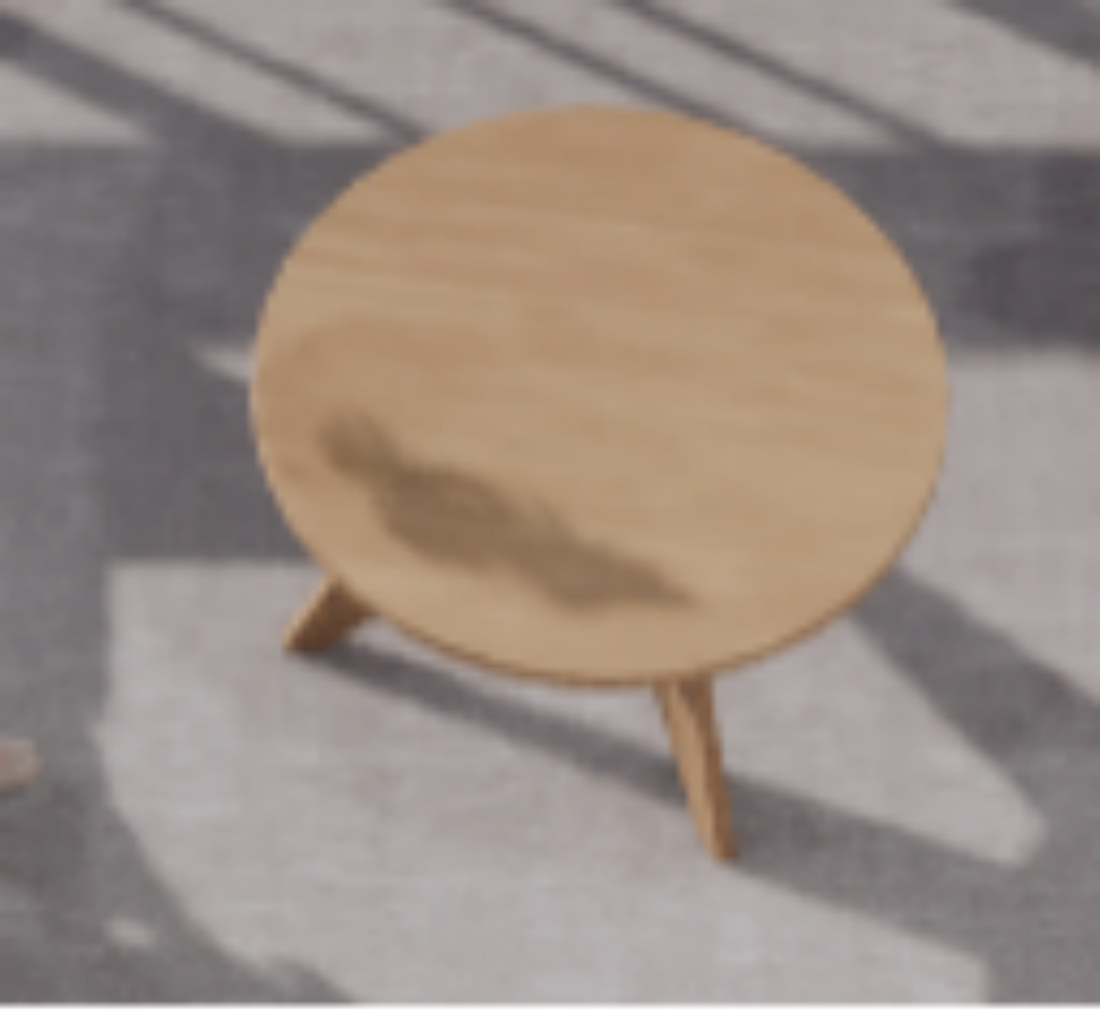 惠美红 圆茶几 原木色 HMCJ-001