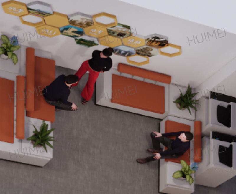 惠美红  门厅沙发1 橙色 HMSF-001