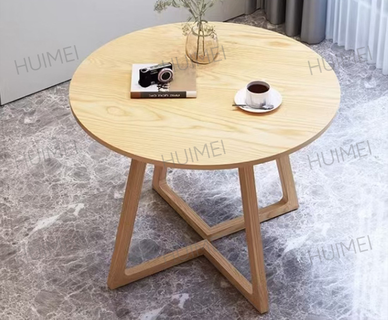 惠美红 圆茶几 原木色 HMSF-002