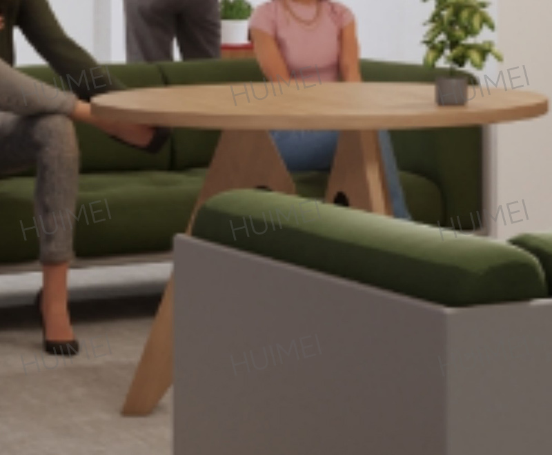 惠美红 圆茶几 原木色 HMSF-002