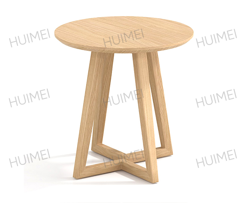 惠美红 洽谈圆桌 原木色  HMQTYZ-001