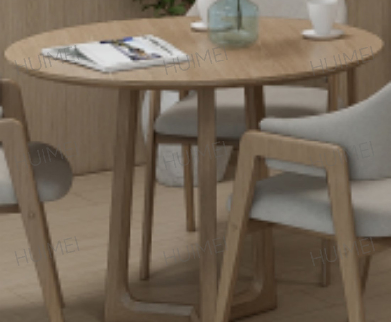 惠美红 洽谈圆桌 原木色  HMQTYZ-001
