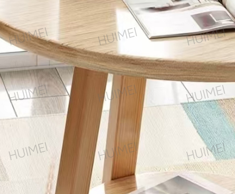 惠美红 洽谈圆桌 原木色  HMQTYZ-001